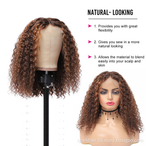 SPARK Wholesale Highlight Short Bob Human Hair Wigs For Black Women, Hd Lace front Wigs, Highlighted Human Hair Wigs